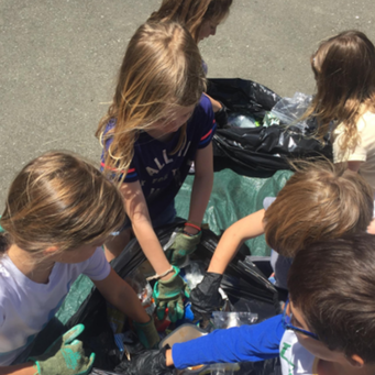 Students conduct waste audit