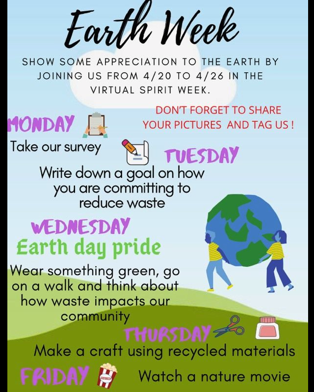 Arroyo High School Earth Week social media post