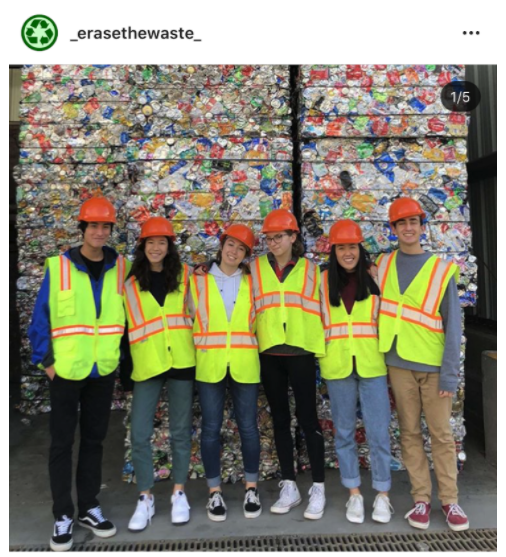 Terra Linda High School students standing in front of waste facility